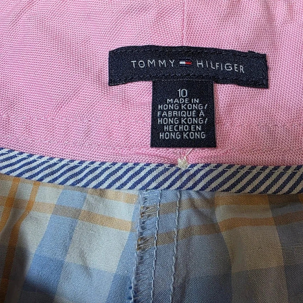 Tommy Hilfiger Women‎ Plaid Bermuda Shorts Size 10 Pink Blue Yellow Beige Casual - Picture 3 of 9